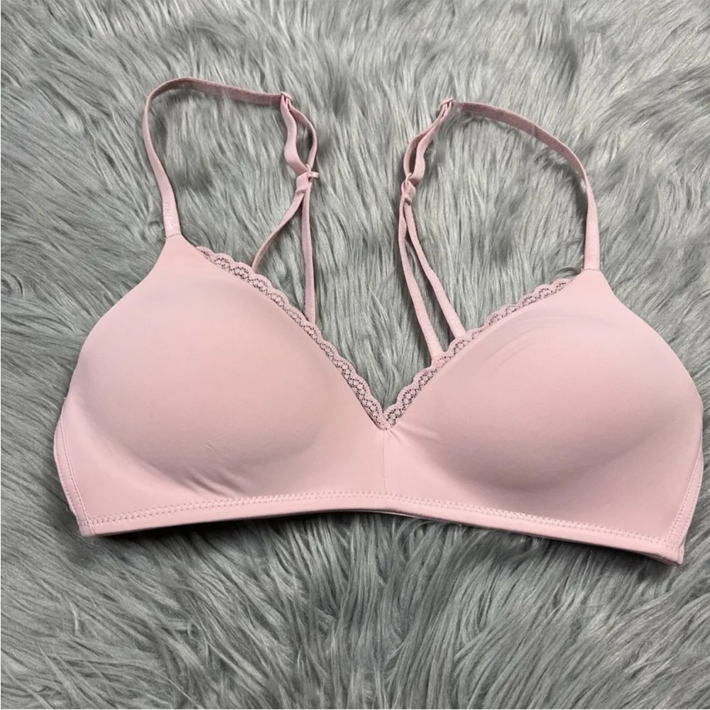 Aerie Pink Wireless Bra Size 32C